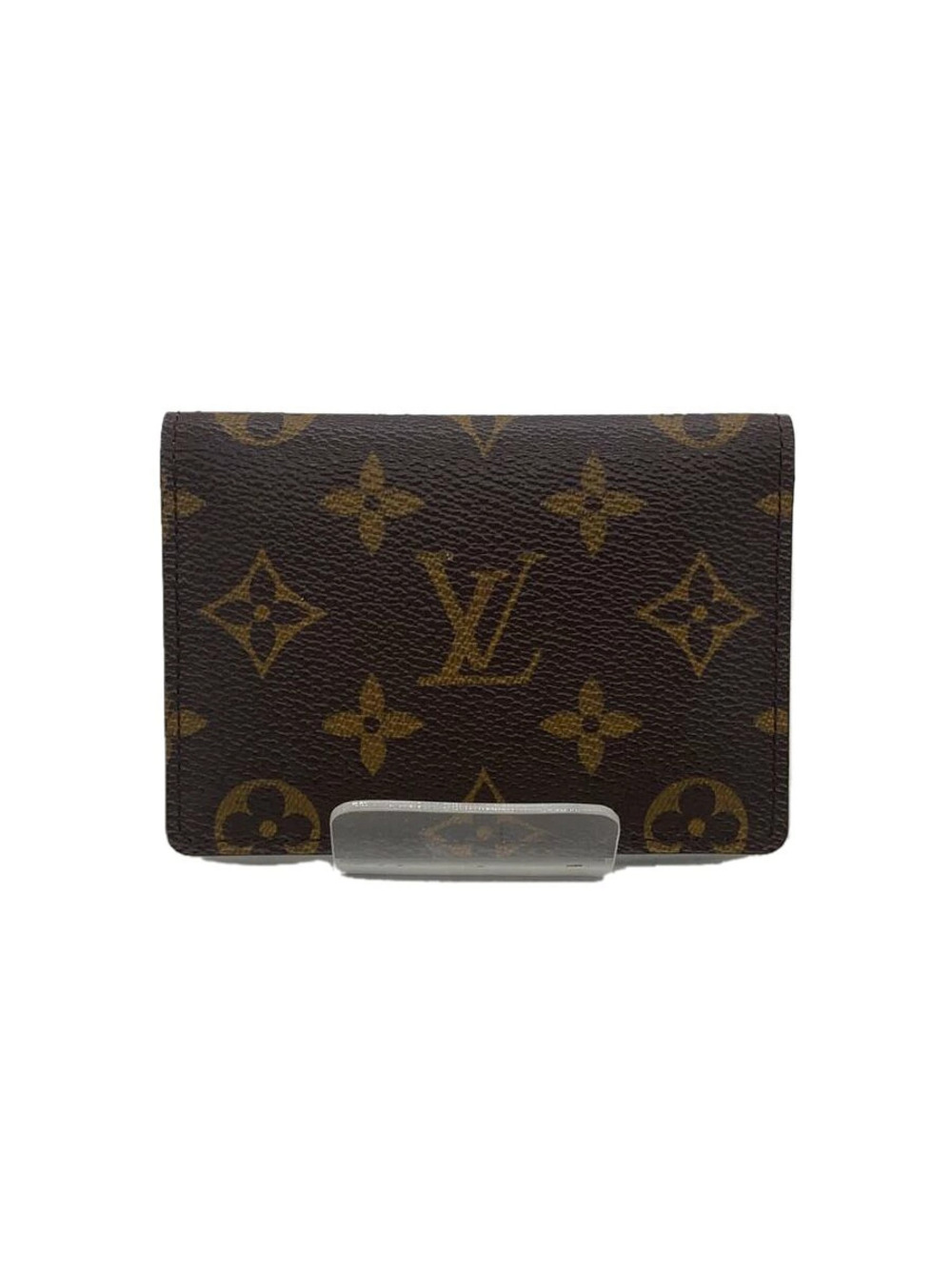 LOUIS VUITTON Porte Wallet Cartes Vertical Monogram Canvas Brown